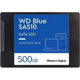 Твердотельный накопитель 500GB SSD WD BLUE SA510 2.5” 7мм SATA 6Gb/s Чтение 555Мб/с Запись 440Мб/с, WDS500G3B0A