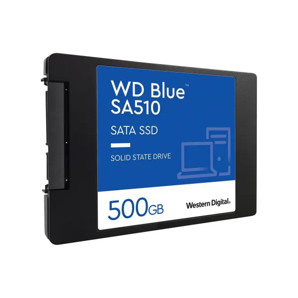 Твердотельный накопитель 500GB SSD WD BLUE SA510 2.5” 7мм SATA 6Gb/s Чтение 555Мб/с Запись 440Мб/с, WDS500G3B0A купить с доставкой