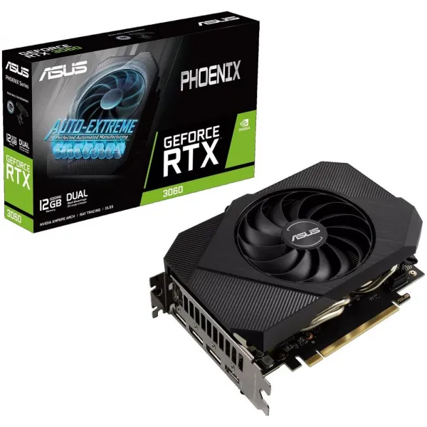 Видеокарта ASUS GeForce RTX3060 12Gb GDDR6 192bit HDMI 3xDP HDCP PH-RTX3060-12G-V2 купить с доставкой