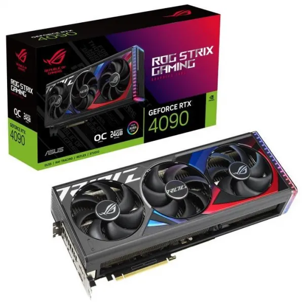 Видеокарта ASUS GeForce RTX4090 OC GDDR6X 24GB 384-bit 2xHDMI 3xDP ROG-STRIX-RTX4090-O24G-GAMING купить с доставкой