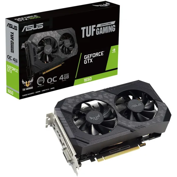 Видеокарта ASUS GeForce GTX1650 OC 4Gb GDDR6 128bit DVI HDMI DP HDCP TUF-GTX1650-O4GD6-P-V2-GAMING купить с доставкой