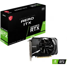 Видеокарта MSI GeForce RTX3050 AERO ITX 8G OC, 8G GDDR6 128bit DVI HDMI DP RTX 3050 AERO ITX 8G OCV1