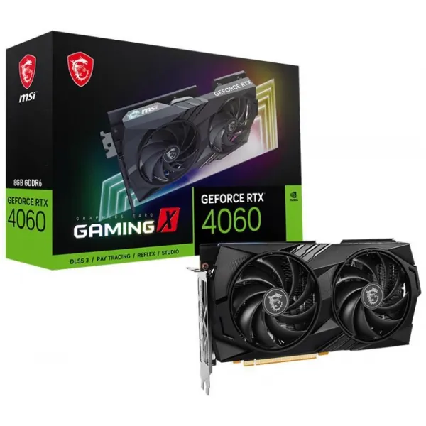 Видеокарта MSI GeForce RTX 4060 GAMING X 8G, 8G GDDR6 128-bit HDMI 3xDP  купить с доставкой