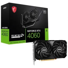 Видеокарта MSI GeForce RTX 4060 VENTUS 2X BLACK 8G OC, 8G GDDR6 128-bit HDMI 3xDP 