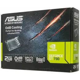 Видеокарта ASUS GeForce GT730 2Gb 64bit GDDR5 902/1605 VGA DVI HDMI HDCP PCI-E GT730-SL-2GD5-BRK