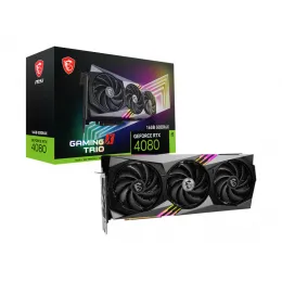 Видеокарта MSI GeForce RTX4080 16GB GAMING X TRIO, 16G GDDR6X HDMI 3xDP RTX 4080 16GB GAMING X TRIO